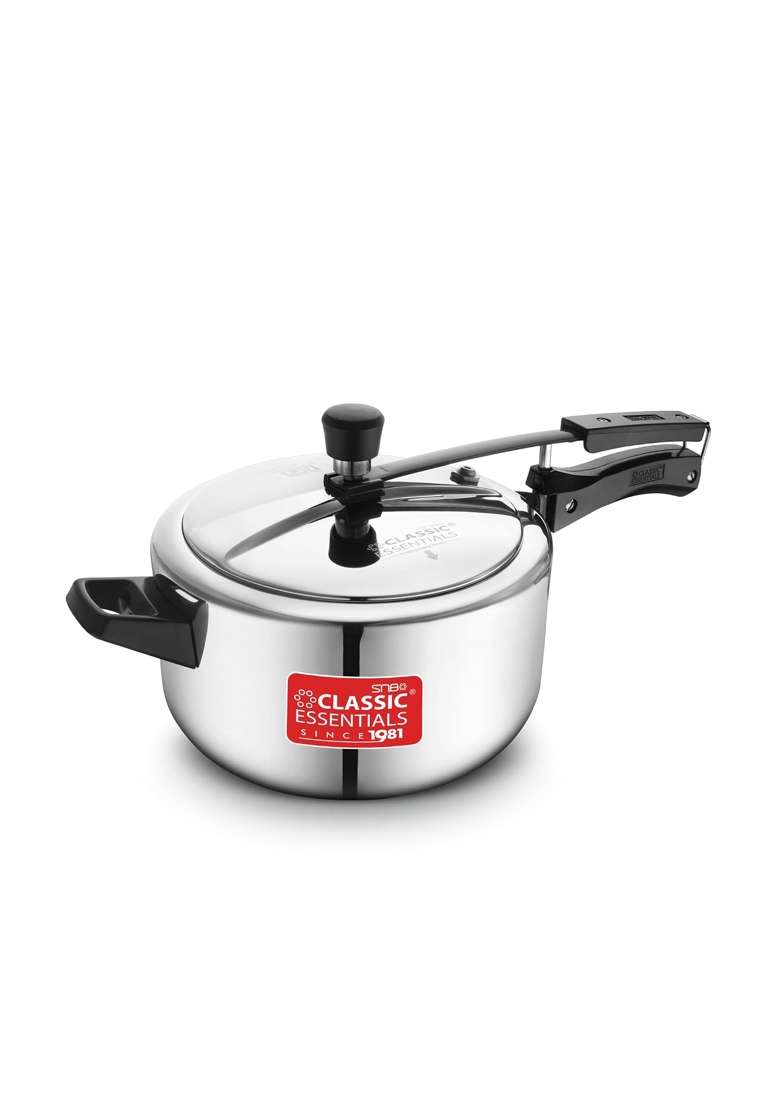 CLASSIC ESSENTIALS TriCook Triply Stainless Steel Inner Lid Pressure Cooker ProChef | 5 L | 5.3 Qt | Induction Compatible | Non-Toxic - Indya