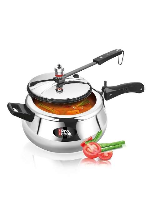 MILTON Pro cook Induction Cookware and Gas Stove Friendly Triply Stainless Steel Royal Curve | 5 L | 5.3 Qt