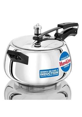 Hawkins Stainless Steel Contura Induction Compatible Inner Lid Pressure Cooker | 5 L | 5.3 Qt