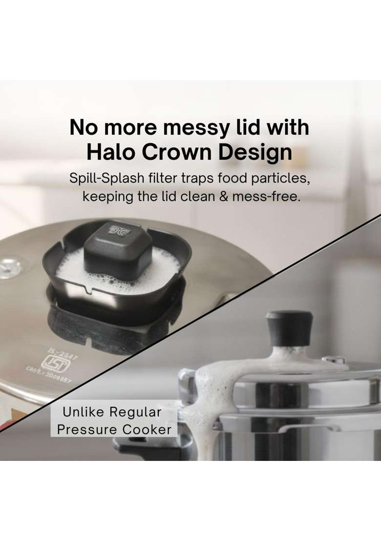 Butterfly Trion Triply Pressure Cooker | 3 L | 3.2 Qt | Induction Compatible - Indya
