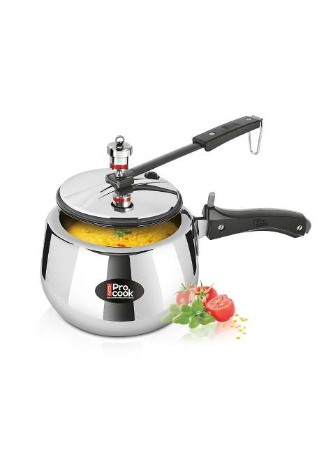 MILTON Pro cook Induction Cookware and Gas Stove Friendly Triply Stainless Steel Curve Pressure | 3 L | 3.2 Qt