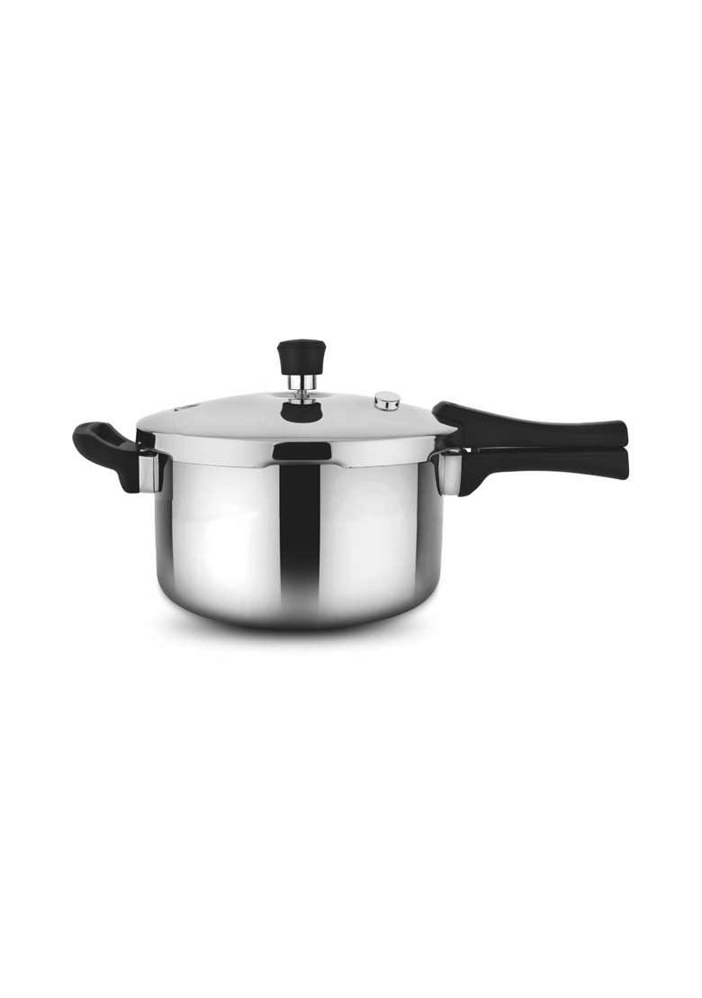 Prabha Stainless Steel Pressure Cooker Outer Lid | 2.5 L | 2.6 Qt | Induction Compatible | Tri-Ply - Indya