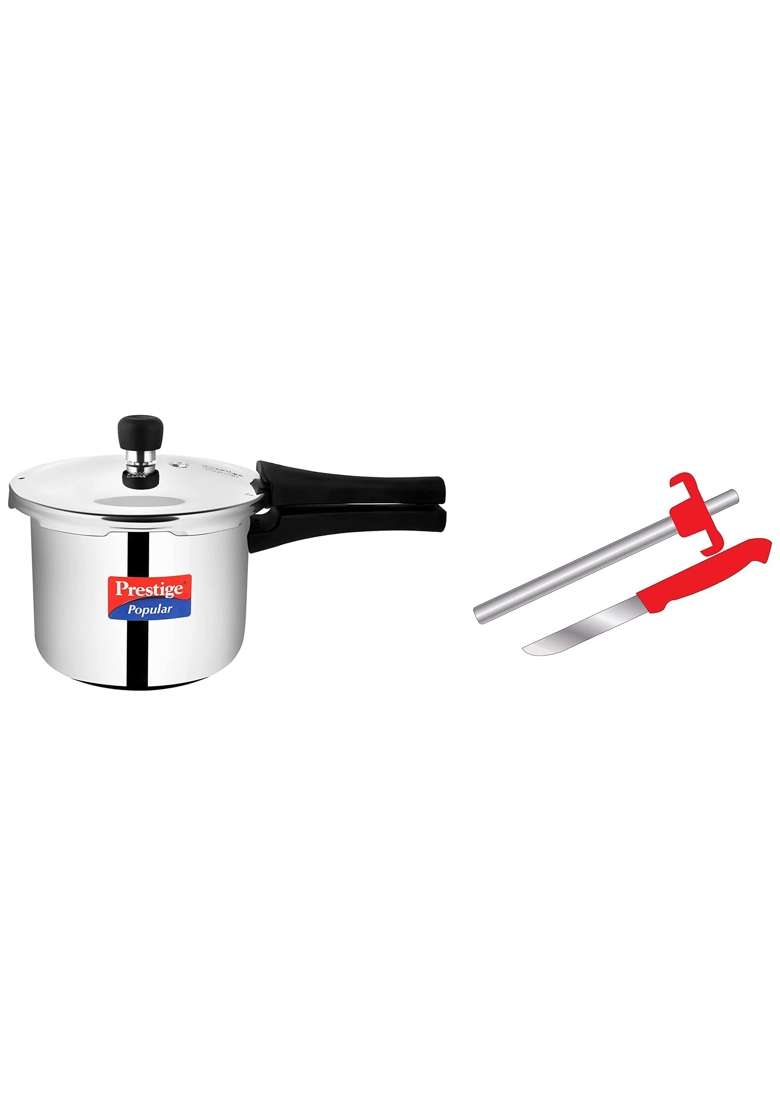 Prestige Popular Stainless Steel Outer Lid Pressure Cooker | 3 L | 3.2 Qt - Indya