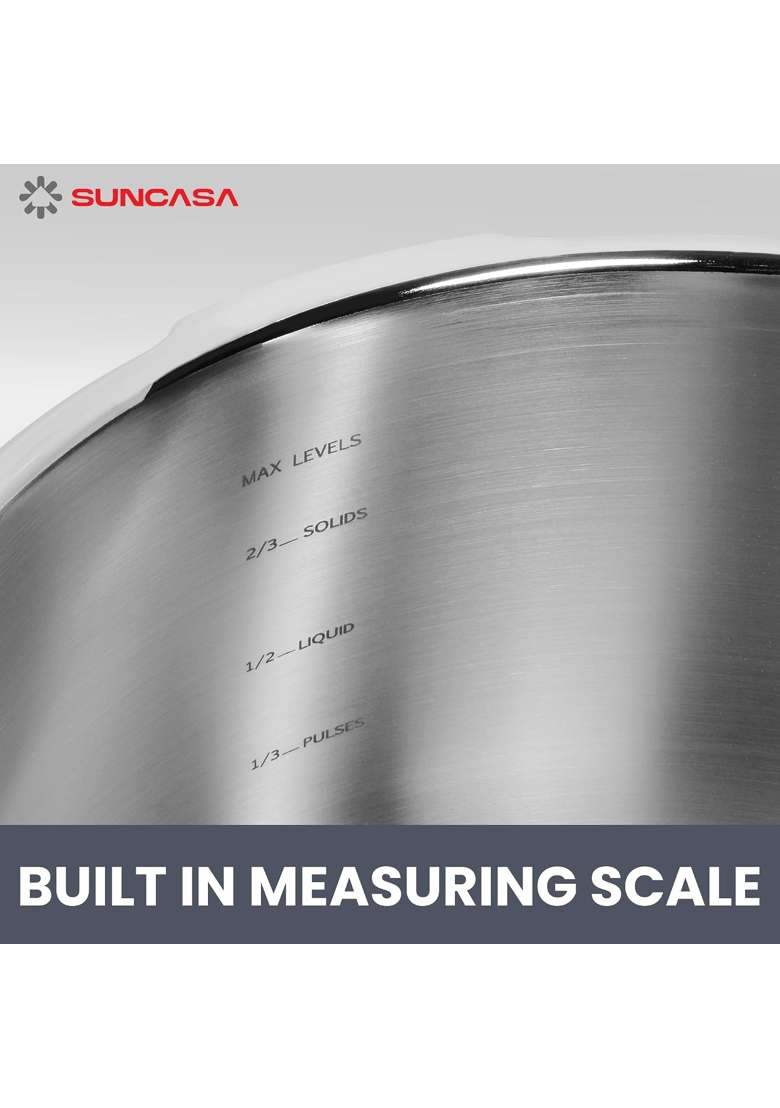 SUNCASA Impact Pro 304 Stainless Steel Outer Lid Pressure Cooker | 5 L | 5.3 Qt | Induction Compatible - Indya