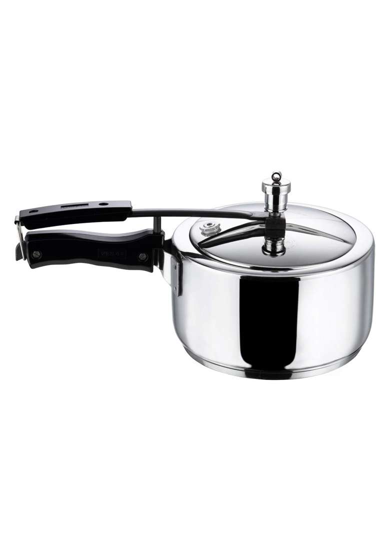 Vinod Pressure Cooker Stainless Steel | 3 L | 3.2 Qt | Induction Compatible - Indya