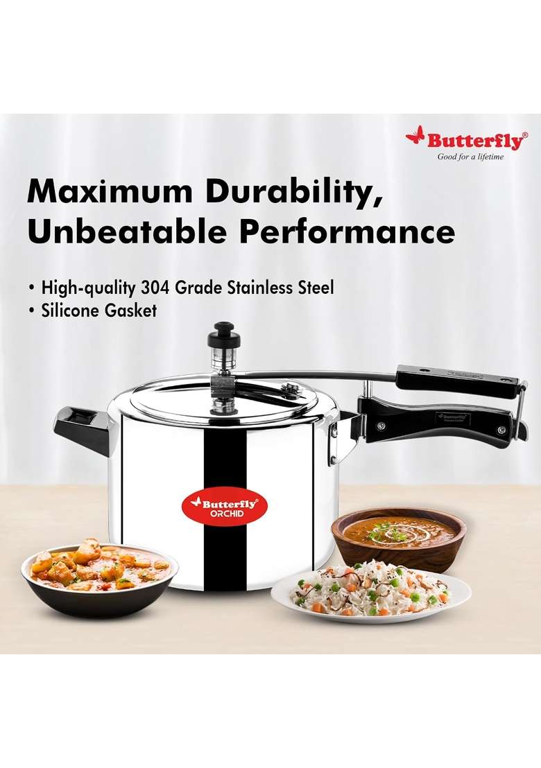 Butterfly Orchid Pressure Cookers | 2 L | 2.1 Qt | Induction Compatible - Indya