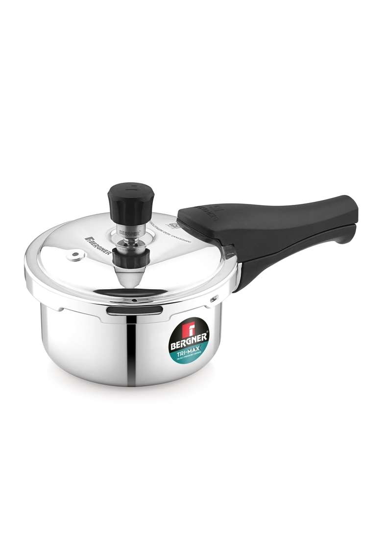 BERGNER Tri-Max Junior Triply Pressure Cooker | 1 L | 1.1 Qt | Induction Compatible - Indya