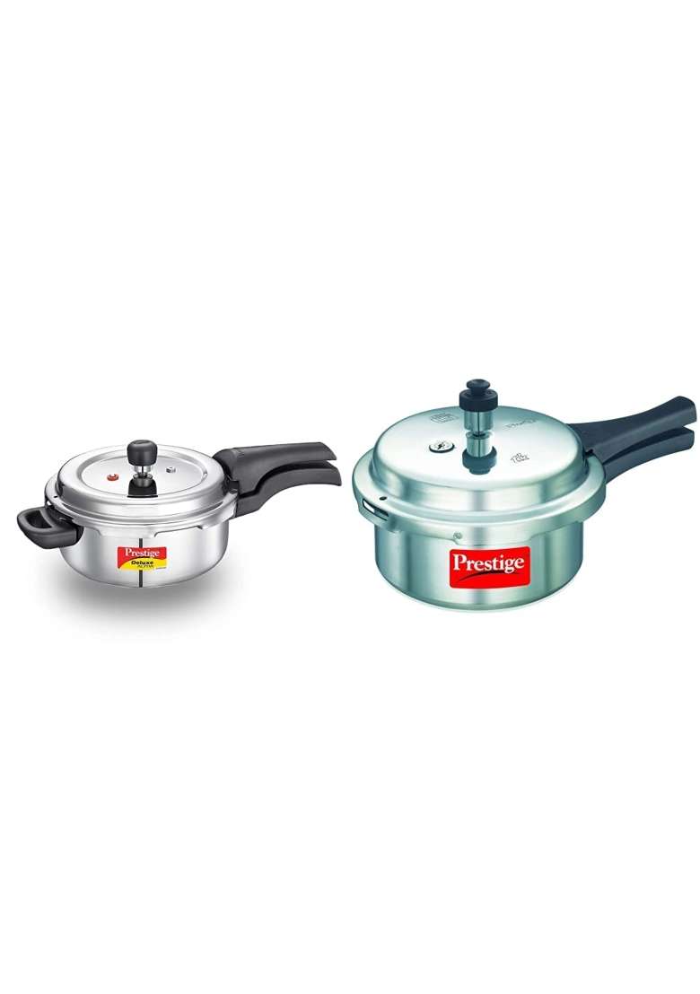 Prestige Svachh Deluxe Alpha Stainless Steel Pressure Cooker Prestige Popular | 3 L | 3.2 Qt - Indya