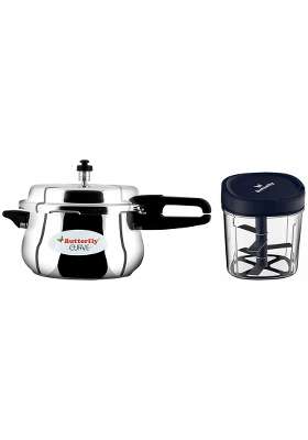 Butterfly Curve Stainless Steel Outer Lid Pressure Cooker | 5.5 L | 5.8 Qt