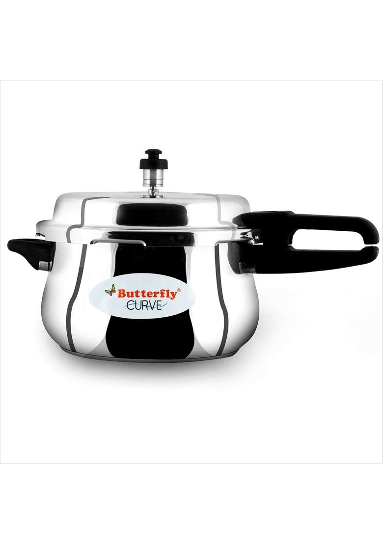 Butterfly Curve Stainless Steel Outer Lid Pressure Cooker | 5.5 L | 5.8 Qt - Indya