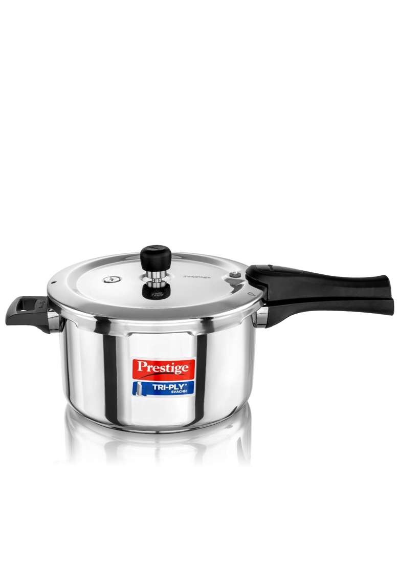 Prestige Triply Svachh Outerlid Pressure Cooker | 5 L | 5.3 Qt | Induction Compatible - Indya