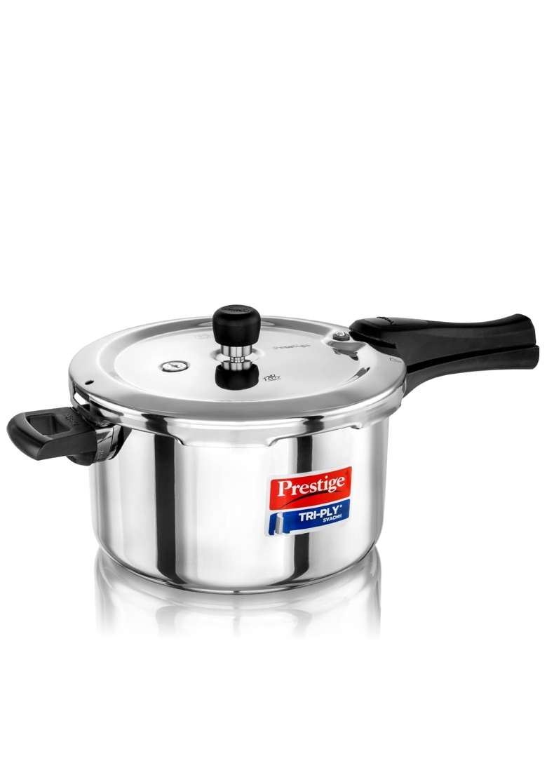 Prestige Triply Svachh Outerlid Pressure Cooker | 5 L | 5.3 Qt | Induction Compatible - Indya
