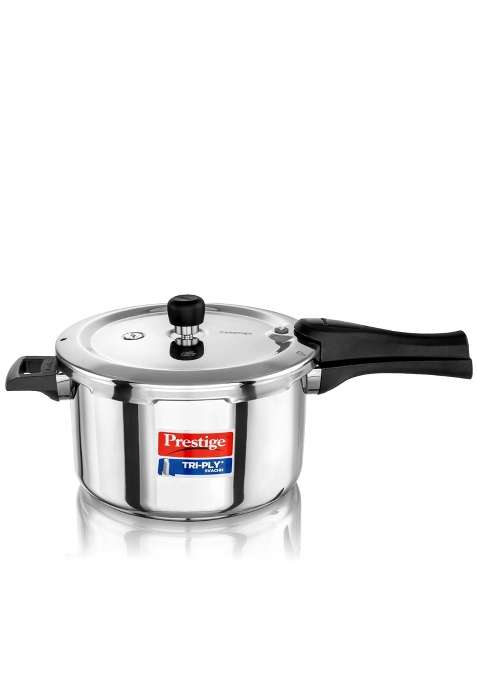 Prestige Triply Svachh Outerlid Pressure Cooker | 5 L | 5.3 Qt | Induction Compatible