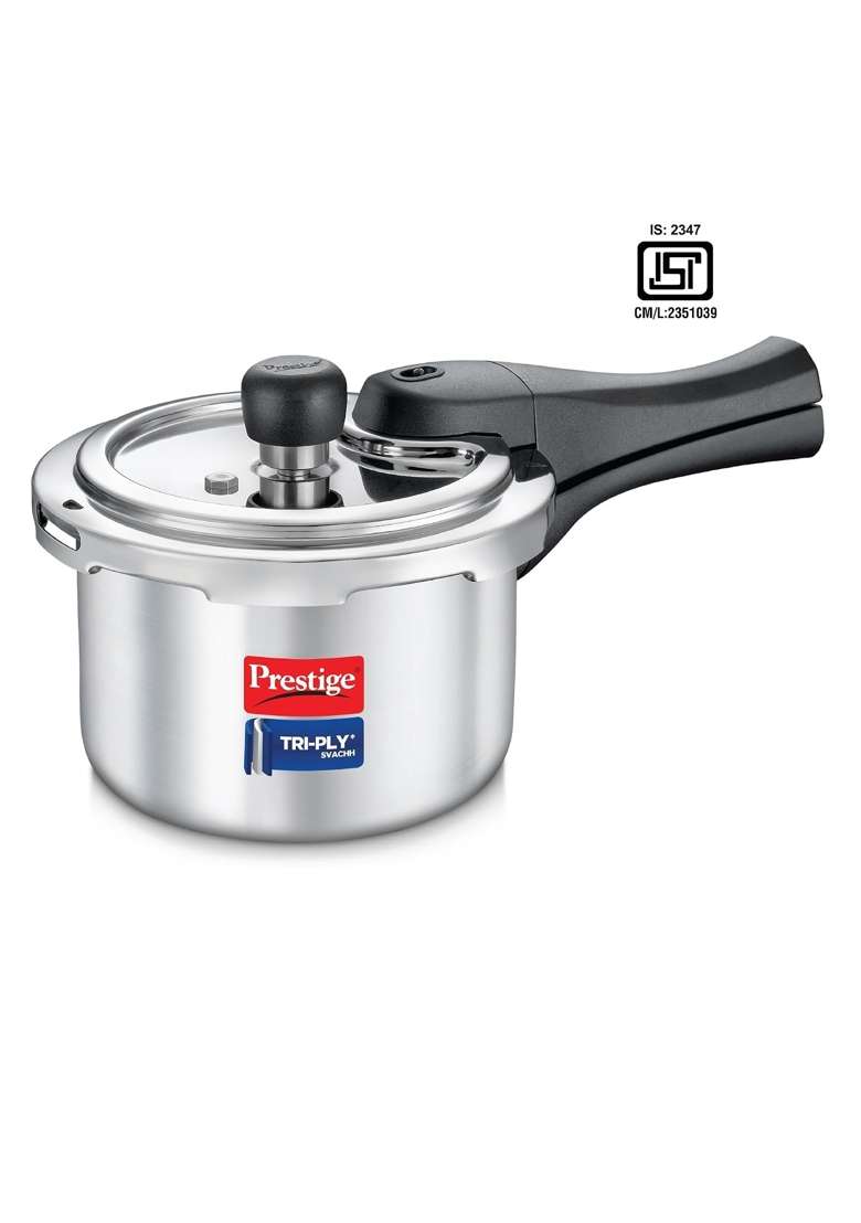 Prestige Triply Svachh Pressure Outer Lid Pressure Cooker | 1.5 L | 1.6 Qt | Induction Compatible - Indya