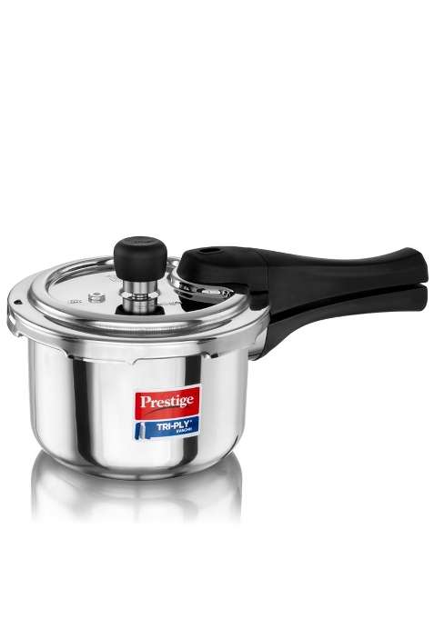 Prestige Triply Svachh Pressure Outer Lid Pressure Cooker | 1.5 L | 1.6 Qt | Induction Compatible