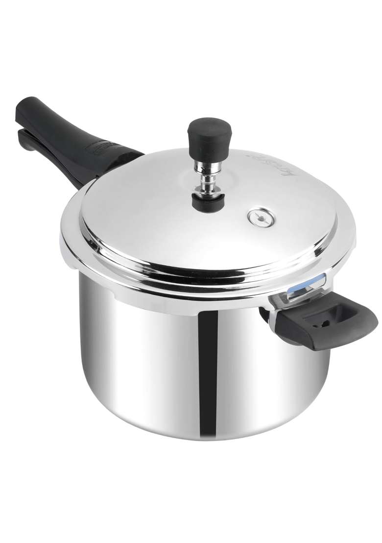 Kraft- follow your imagination Kraft Futuretec Triply Stainless Steel Pressure Cooker Outer Lid | 5 L | 5.3 Qt | Induction Compatible - Indya