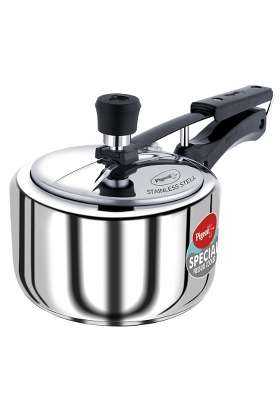 Pigeon By Stovekraft Special Stainless Steel Inner Lid Induction Base Pressure Cooker | 2 L | 2.1 Qt