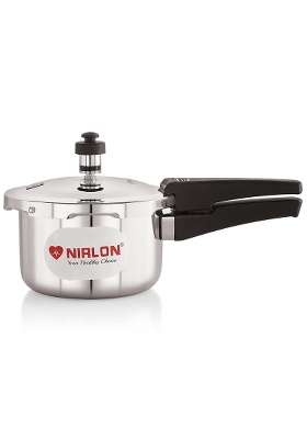 NIRLON Triply Stainless Steel Outer Lid Pressure Cooker Compatible with Gas and Induction | 1.5 L | 1.6 Qt