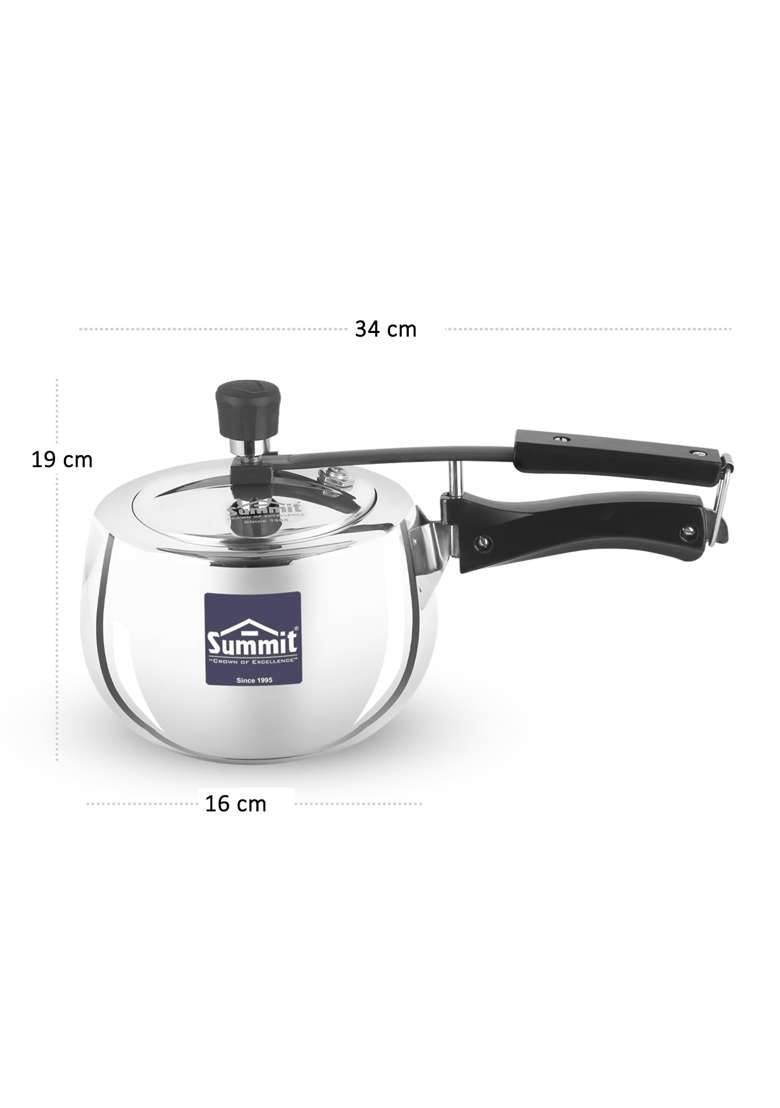 SUMMIT Innerlid Contura Tri-Ply Induction Elite Stainless Steel Pressure Cooker | 3 L | 3.2 Qt - Indya