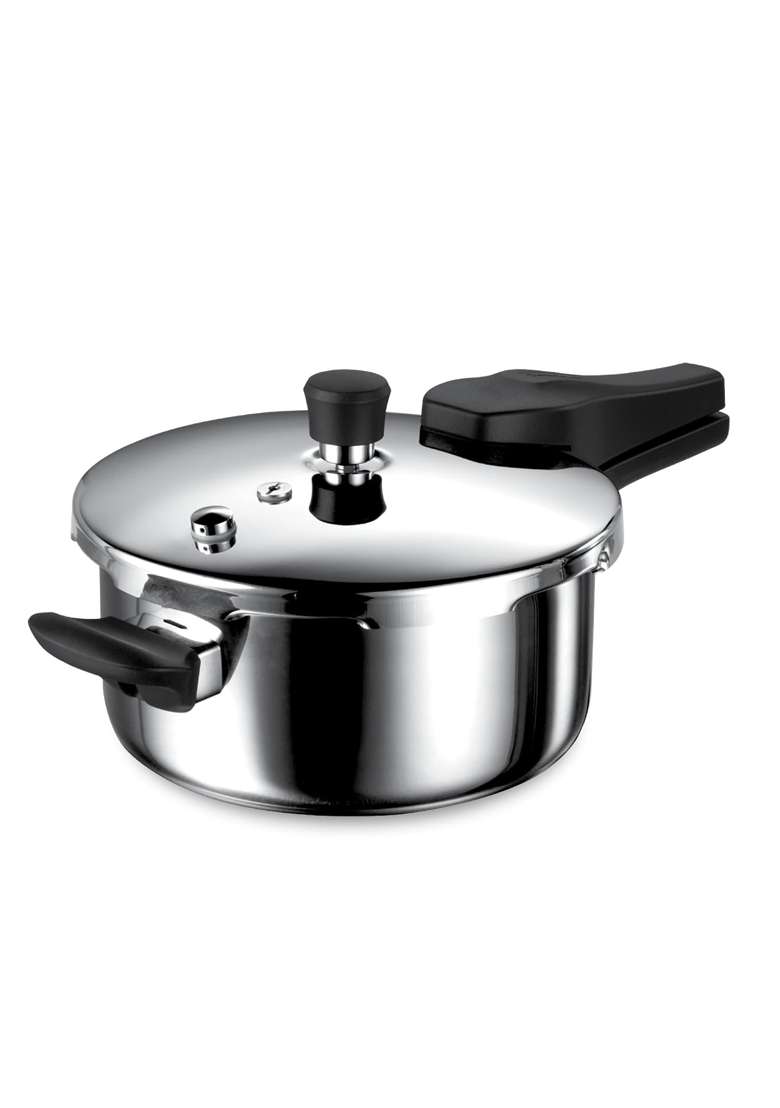 TRAMONTINA Aero Arc Tri-Ply Stainless Steel Pressure Pan | 3.5 L | 3.7 Qt | Induction Compatible | Food Safe - Indya