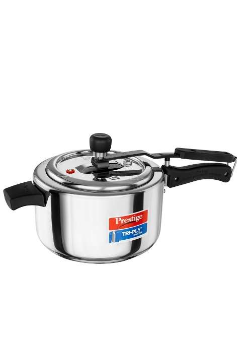 Prestige Triply Svachh Inner Lid Pressure Cooker | 3.5 L | 3.7 Qt | Induction Compatible