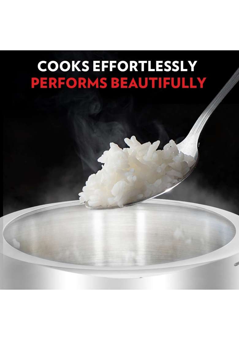 Borosil Home Chef Stainless Steel Inner Lid Pressure Cooker with Opalware Casserole Set | 5 L | 5.3 Qt | Pack of 2 | Food Safe - Indya