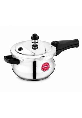 Solimo Amazon Brand Solimo Stainless Steel Triply Pressure Cooker | 5 L | 5.3 Qt | Induction Compatible