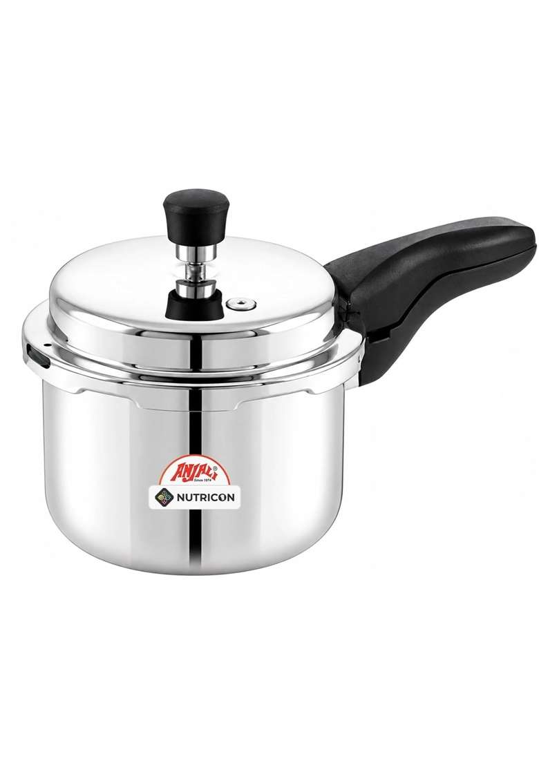 ANJALI Terra Triply Stainless Steel Pressure Cooker | 3 L | 3.2 Qt | Induction Compatible - Indya