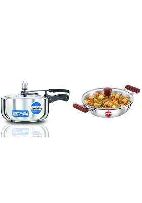 Hawkins Pressure Cooker | 3 L | 3.2 Qt | Induction Compatible | Tri-Ply | With Lid