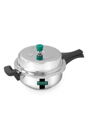 The Indus Valley Stainless Steel Pressure Cooker Pressure Pan | 5 L | 5.3 Qt | Induction Compatible
