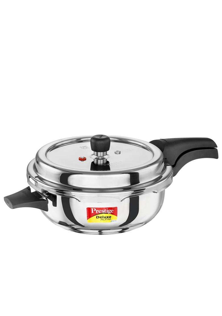 Prestige Deluxe Alpha Svachh Stainless Steel Pressure Cooker | 4 L | 4.2 Qt - Indya