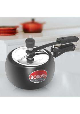 Borosil Pronto Hard Anodized Pressure Cooker with Stainless Steel Lid | 2 L | 2.1 Qt | Induction Compatible | Dishwasher Safe