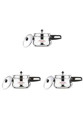 Butterfly Cute and SS Pressure Cooker Combo | 2 L | 2.1 Qt | Induction Compatible | Tri-Ply