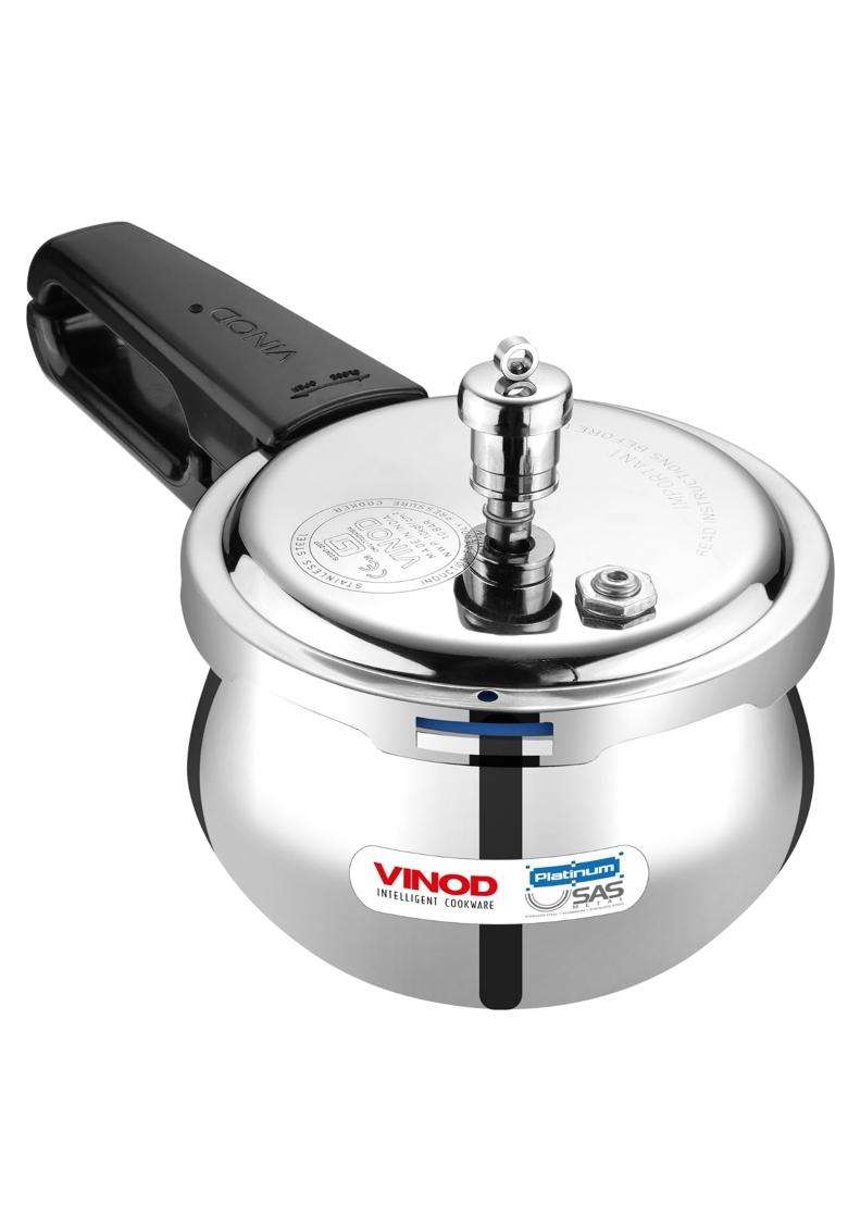 Vinod Splendid Plus Stainless Steel Pressure Cooker Outer Lid | 1.5 L | 1.6 Qt | Induction Compatible - Indya