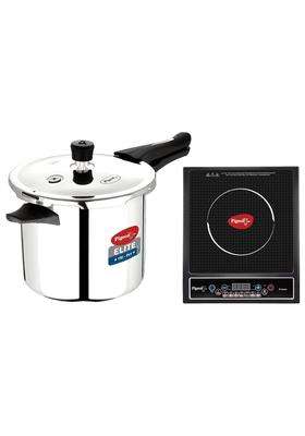 Pigeon By Stovekraft Elite Sine Tri-Ply Body Outer Lid Pressure Cooker Induction | 3 L | 3.2 Qt