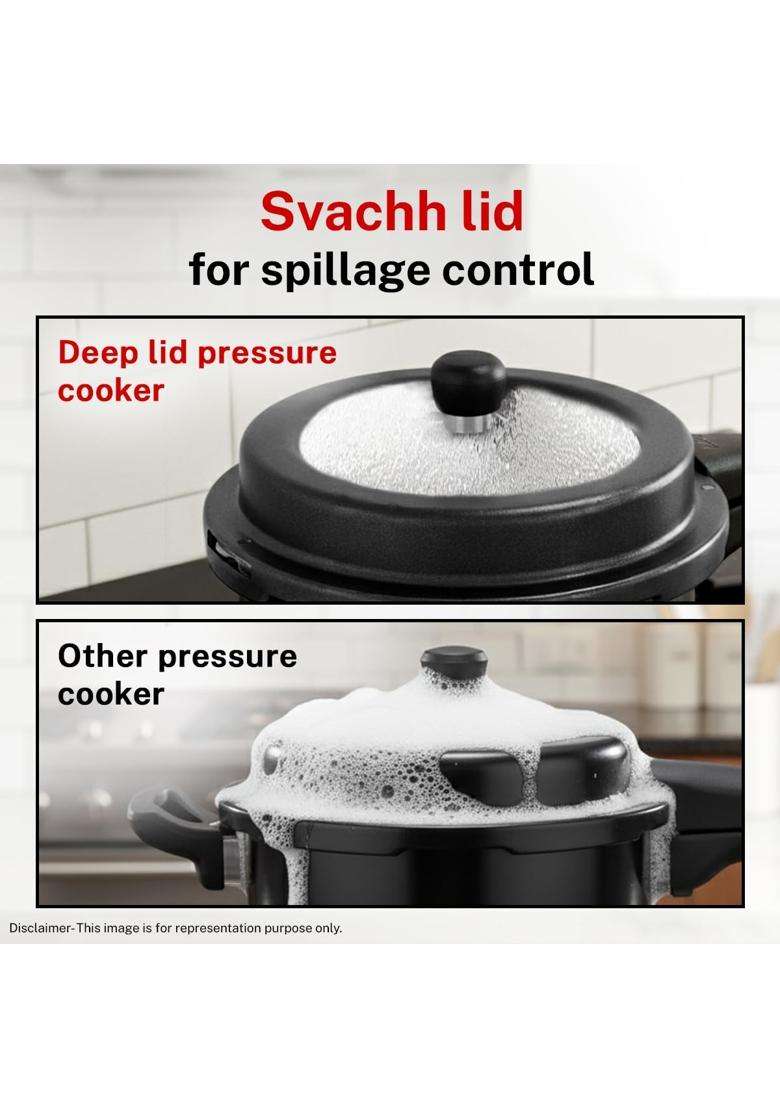 Prestige Hard Anodised Popular Svachh Outerlid Pressure Cooker | 3 L | 3.2 Qt - Indya
