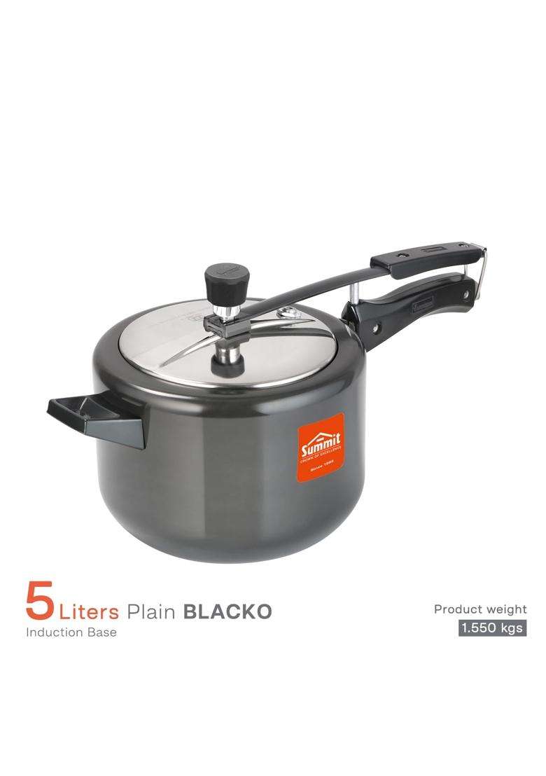SUMMIT Inner Lid Plain Induction Base Hard Anodised Pressure Cooker | 5 L | 5.3 Qt - Indya