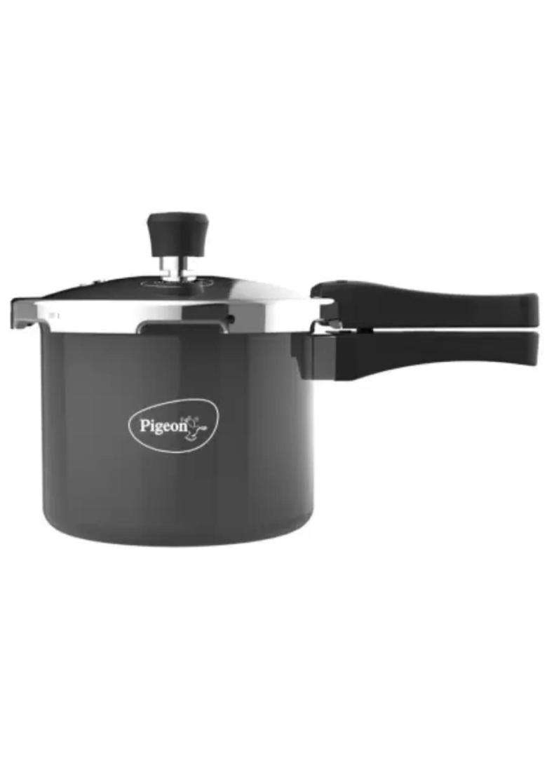 Pigeon Hard Anodised Pressure Cooker Outer Lid with Induction Base and Plastic Mini | 3 L | 3.2 Qt - Indya