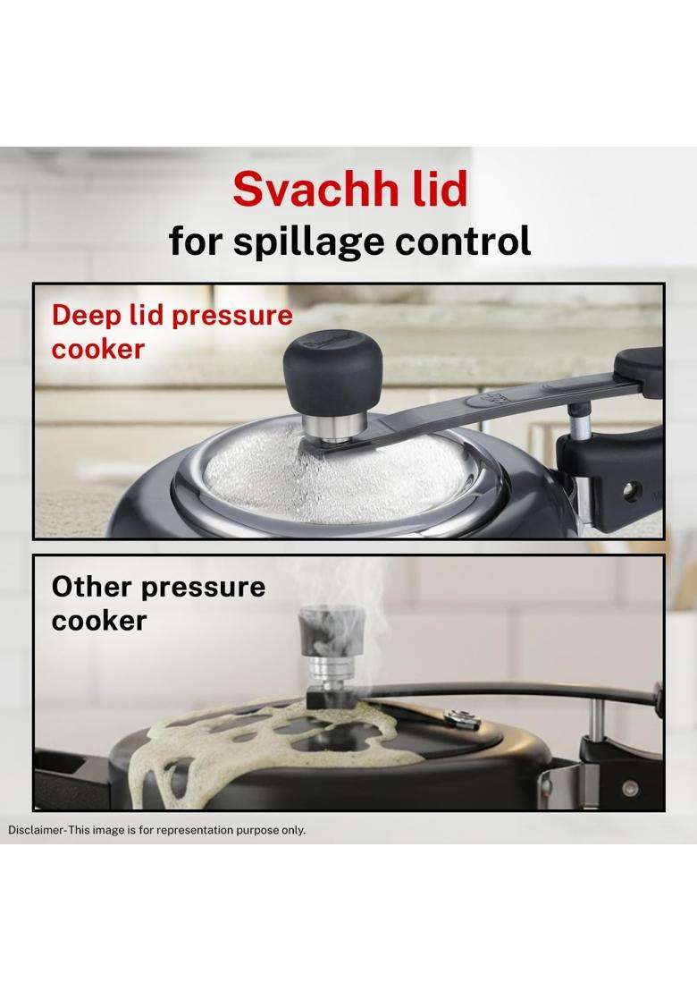 Prestige Nakshatra Cute Duo Svachh Hard Anodised Inner Lid Pressure Cooker | 2 L | 2.1 Qt - Indya