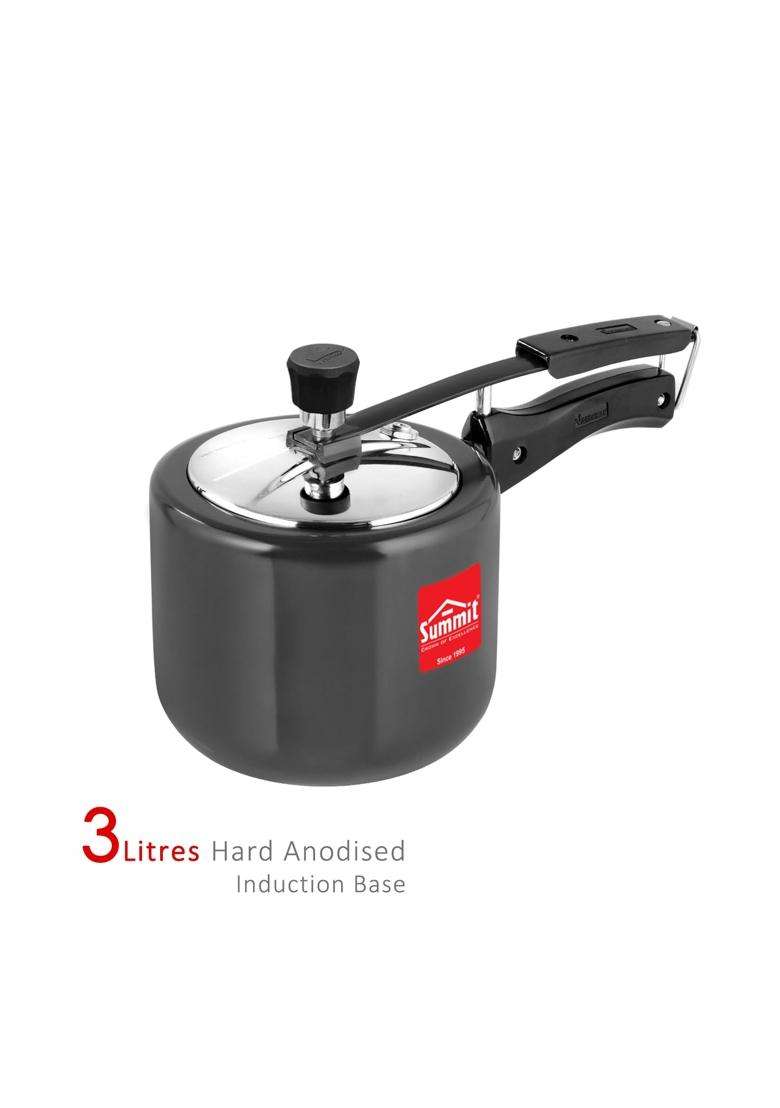 SUMMIT Inner Lid Contura Induction Base Hard Anodised Pressure Cooker | 3 L | 3.2 Qt - Indya