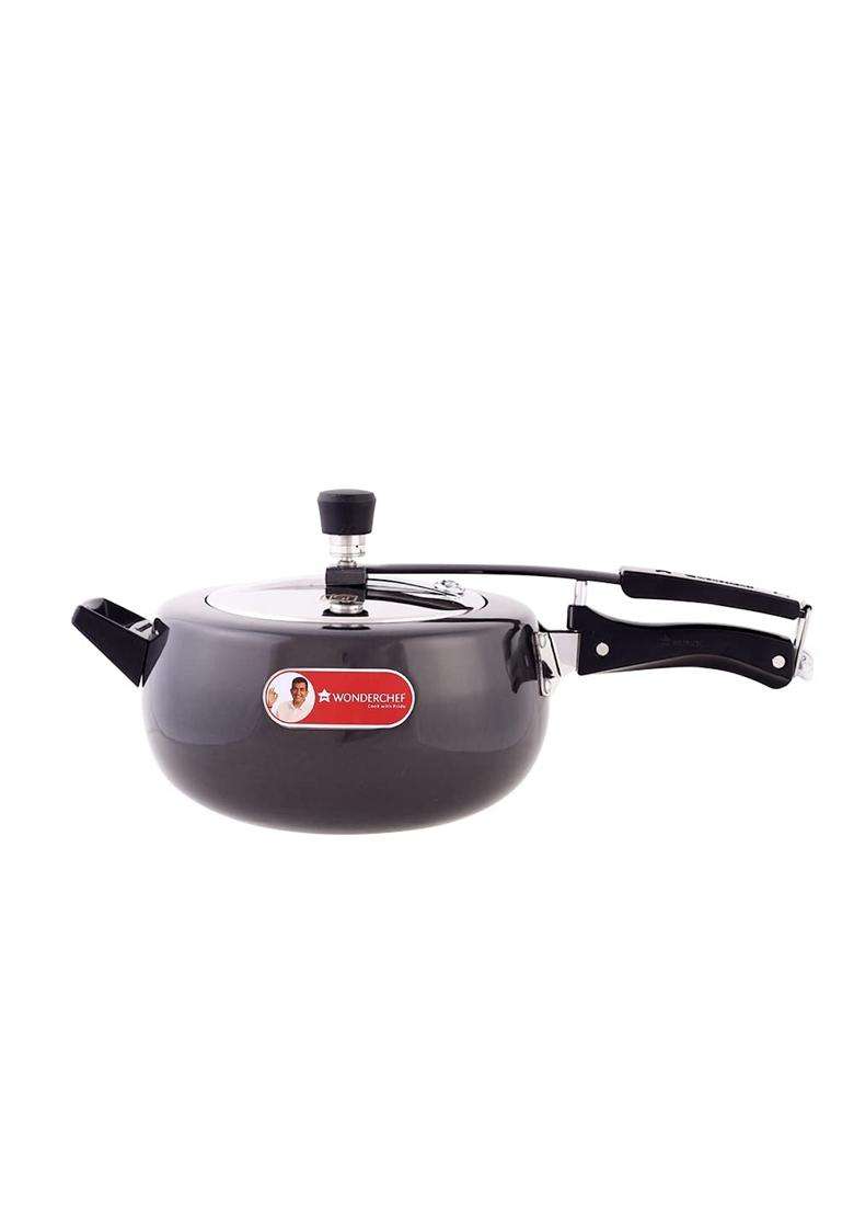 Wonderchef Taurus Hard Anodized Inner Lid Pressure Cooker | 5 L | 5.3 Qt | Induction Compatible - Indya