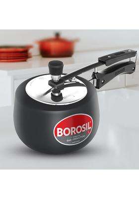 Borosil Pronto Hard Anodized Pressure Cooker with Stainless Steel Lid | 3 L | 3.2 Qt | Induction Compatible | Dishwasher Safe