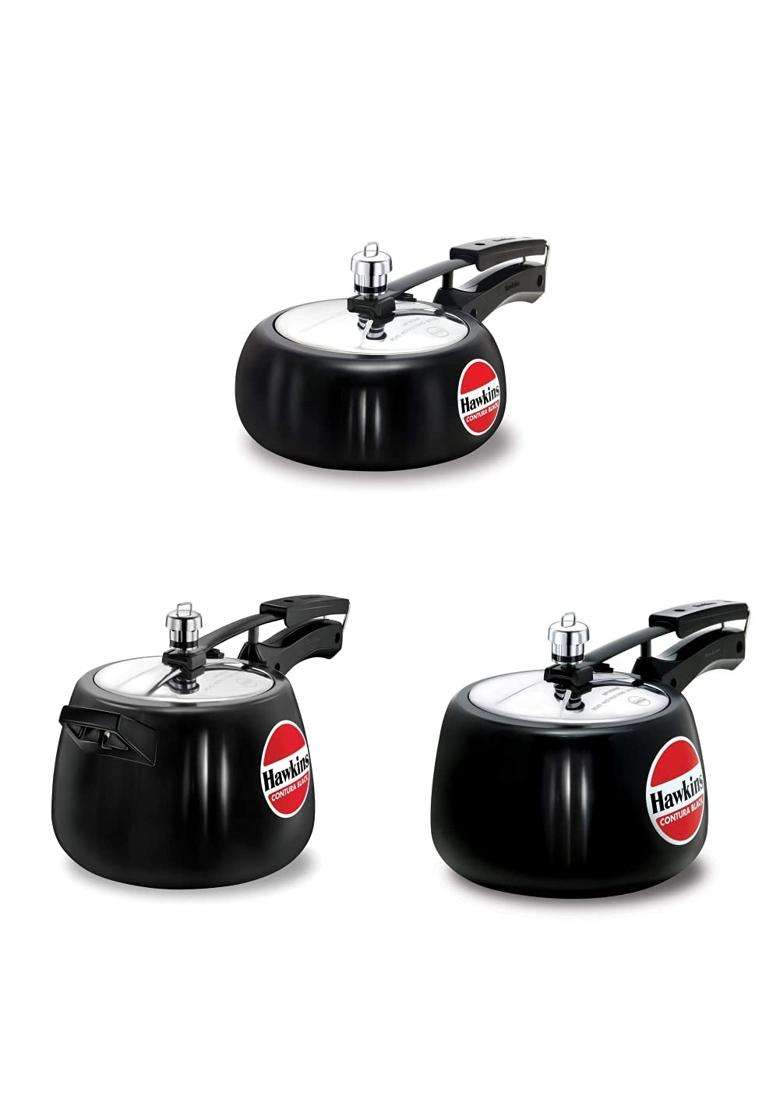 Hawkins Contura Hard Anodised Aluminium Pressure Cooker | 2 L | 2.1 Qt - Indya