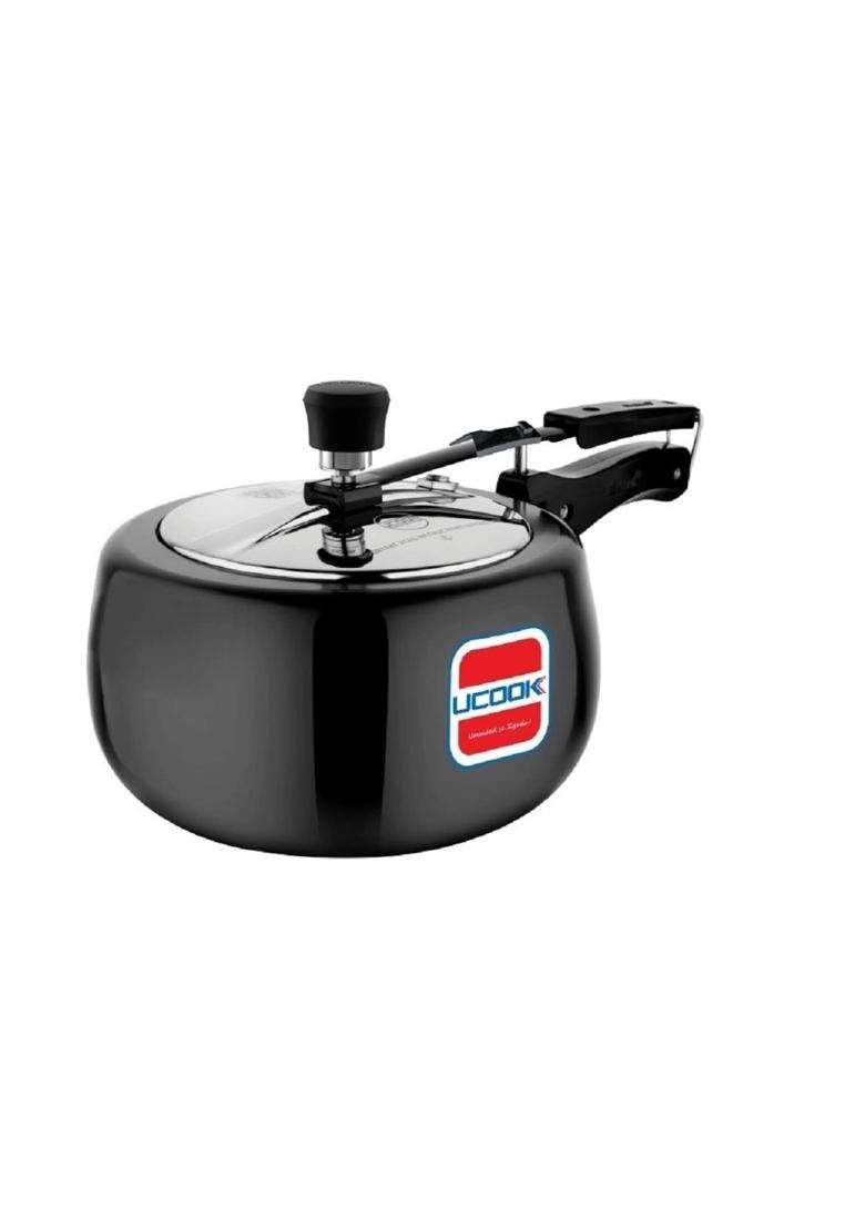 UCOOK By United Ekta Engg. Royale Duo Hard Anodised Aluminium Inner Lid Induction | 3 L | 3.2 Qt - Indya