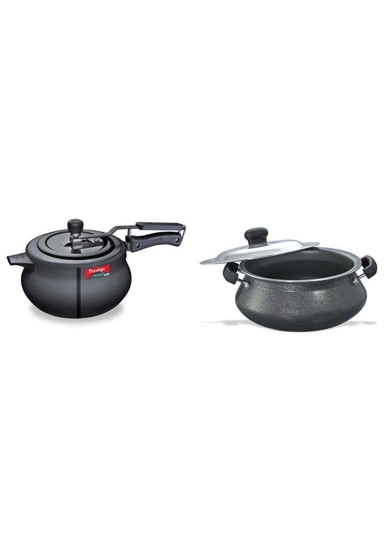 Prestige Svachh Nakshatra Plus Hard Aluminium Anodised Pressure Handi Cooking Pot | 5 L | 5.3 Qt | With Lid - Indya