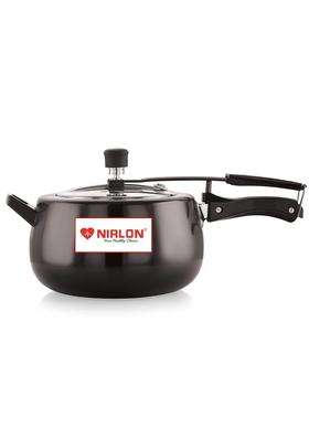 NIRLON Induction Base Hard Anodised Inner Lid Aluminium Pressure Cooker | 5 L | 5.3 Qt