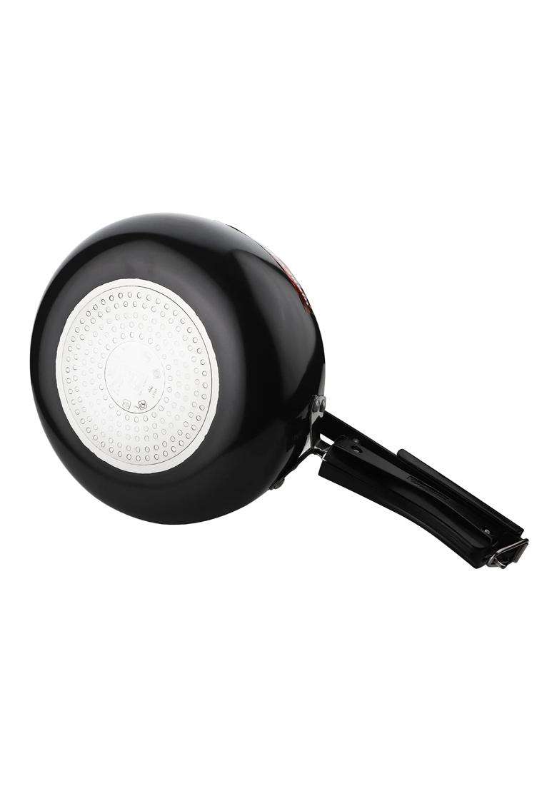 Black Magnum Basics Ibphs-2 Hard Anodised Handi Cooking Pot Pressure Cooker Induction Base | 3.5 L | 3.7 Qt - Indya
