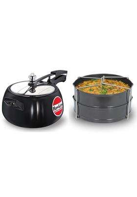 Hawkins Contura Black Pressure Cooker and Separator Set | 5 L | 5.3 Qt