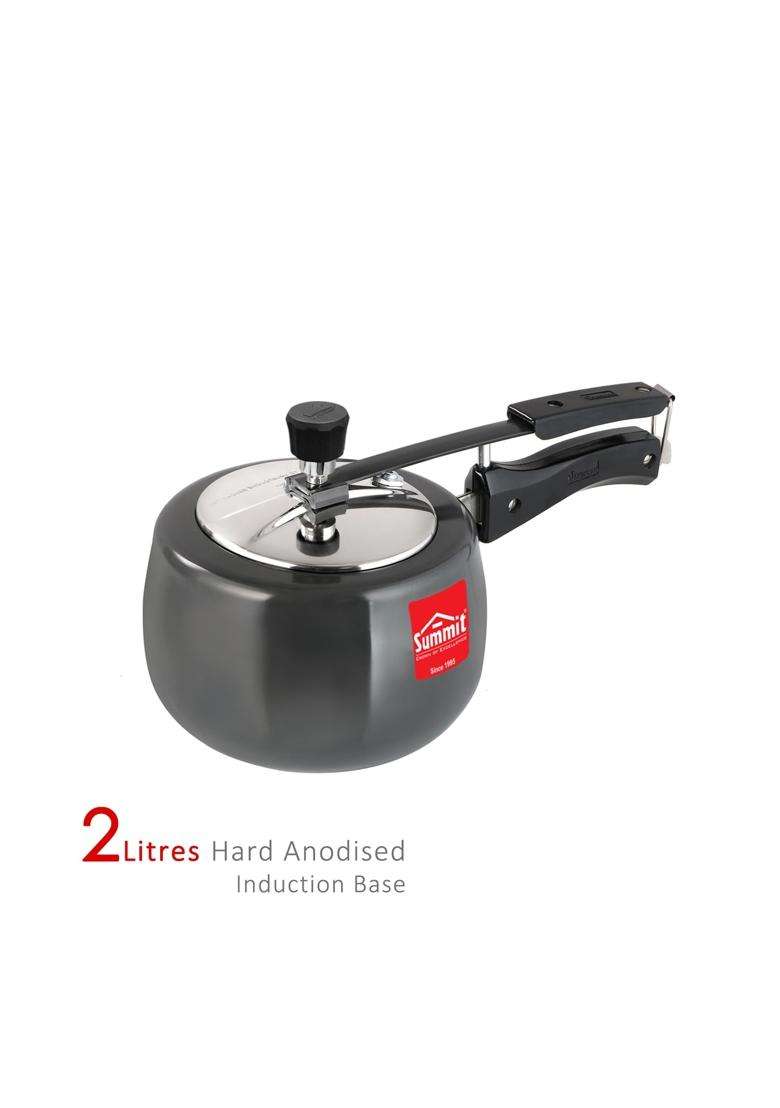 SUMMIT Innerlid Contura Induction Base Hard Anodised Pressure Cooker | 2 L | 2.1 Qt - Indya