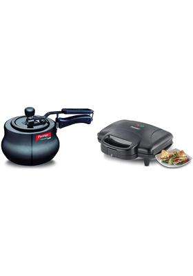 Prestige Nakshatra Plus Svachh Hard Anodised Spillage Control Handi Cooking Pot Pressure Cooker | 3 L | 3.2 Qt